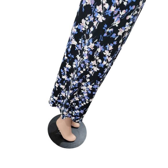 J. Jill Women's Wearever Double Face Jersey Floral Print Wide Leg Cropped Pants - Picture 11 of 12